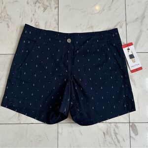 Nautica Women's Navy Nautical Theme Shorts Size 8 NWT